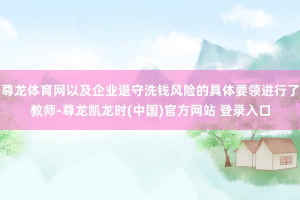 尊龙体育网以及企业退守洗钱风险的具体要领进行了教师-尊龙凯龙时(中国)官方网站 登录入口