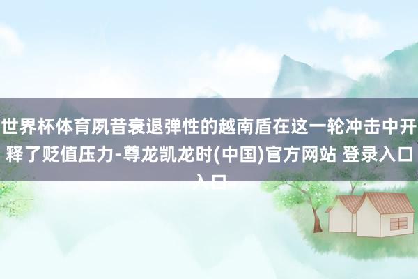 世界杯体育夙昔衰退弹性的越南盾在这一轮冲击中开释了贬值压力-尊龙凯龙时(中国)官方网站 登录入口